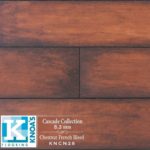 Horizen Flooring presents to you a picture of a 8mm Laminate flooring, manufactured by Knoas Flooring. Color: Chestnut French Bleed.
