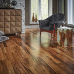 Horizen Flooring presents to you a picture of an exotic tigerwood wide plank hardwood flooring, manufactured by Eagle Creek Floors. Color: Brazilian Tigerwood