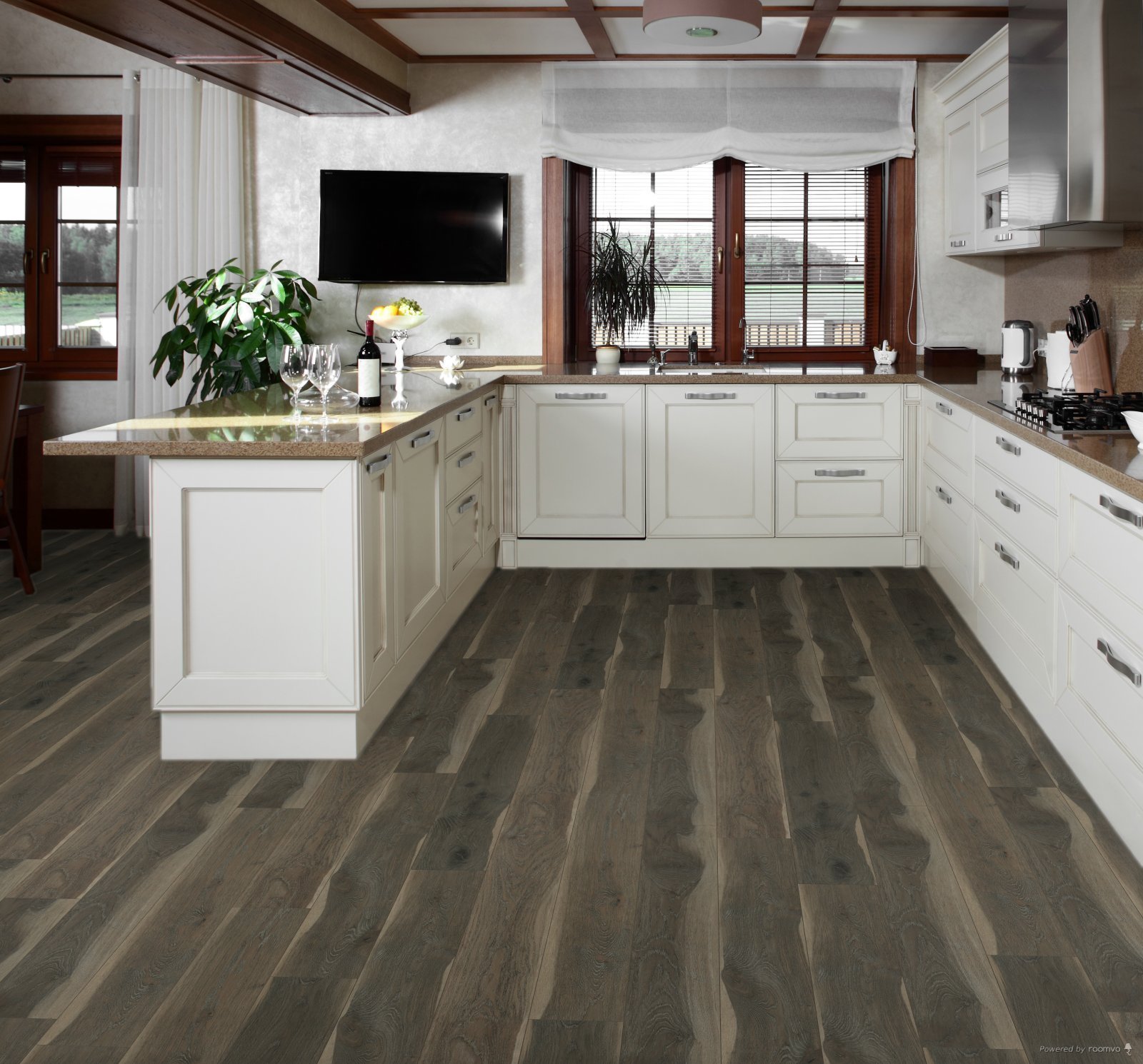 Horizen Flooring presents to you a picture of a quality wide plank Clater Lake luxury vinyl plank. NovoCore Premium collection features a wide range of colors & designs that will compliment any interior. Natural wood grain synchronized surface allow for an authentic hardwood look & feel. This collection features a 0.25″ / 6.5 mm overall thickness and a durable 22 mil / 0.55 mm wear layer for residential and commercial applications.