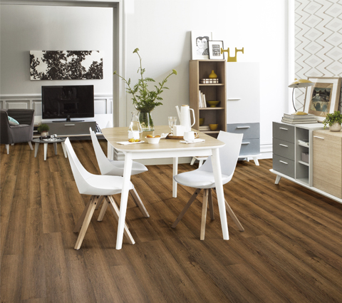 Horizen Flooring presents to you a picture of a quality wide plank luxury vinyl plank. NovoCore Premium collection features a wide range of colors & designs that will compliment any interior. This collection comes with a natural wood grain surface and a bevel on all 4 sides for a realistic hardwood floor look & feel. Meanwhile a durable 22 mil / 0.55 mm wear layer provides protection against the toughest residential and even commercial demands.