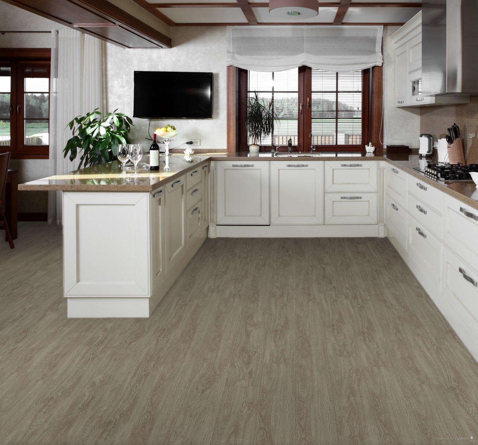 Horizen Flooring presents to you a picture of a quality wide plank Aspen luxury vinyl plank. NovoCore Premium EIR collection features a wide range of colors & designs that will compliment any interior. Natural wood grain synchronized surface allow for an authentic hardwood look & feel. This collection features a 0.25″ / 6.5 mm overall thickness and a durable 22 mil / 0.55 mm wear layer for residential and commercial applications.