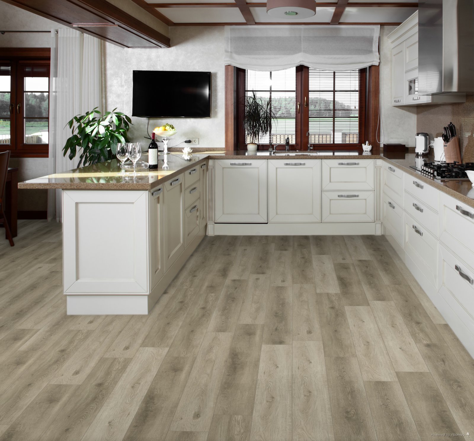 Horizen Flooring presents to you a picture of a quality wide plank Bungalow luxury vinyl plank. NovoCore Premium EIR collection features a wide range of colors & designs that will compliment any interior. Natural wood grain synchronized surface allow for an authentic hardwood look & feel. This collection features a 0.25″ / 6.5 mm overall thickness and a durable 22 mil / 0.55 mm wear layer for residential and commercial applications.