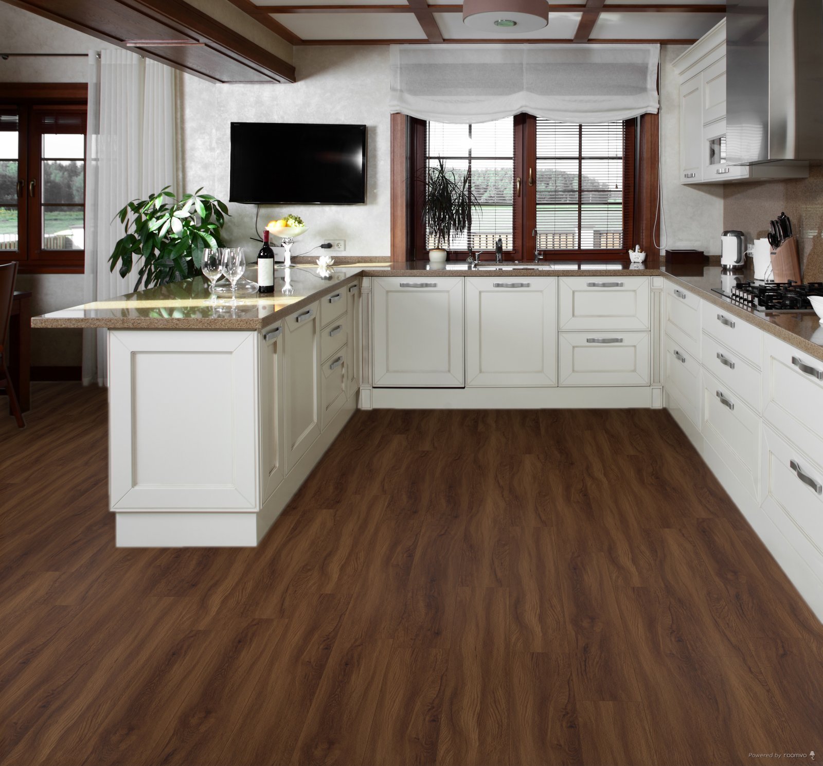 Horizen Flooring presents to you a picture of a quality wide plank Burnt Umber luxury vinyl plank. NovoCore Premium EIR collection features a wide range of colors & designs that will compliment any interior. Natural wood grain synchronized surface allow for an authentic hardwood look & feel. This collection features a 0.25″ / 6.5 mm overall thickness and a durable 22 mil / 0.55 mm wear layer for residential and commercial applications.