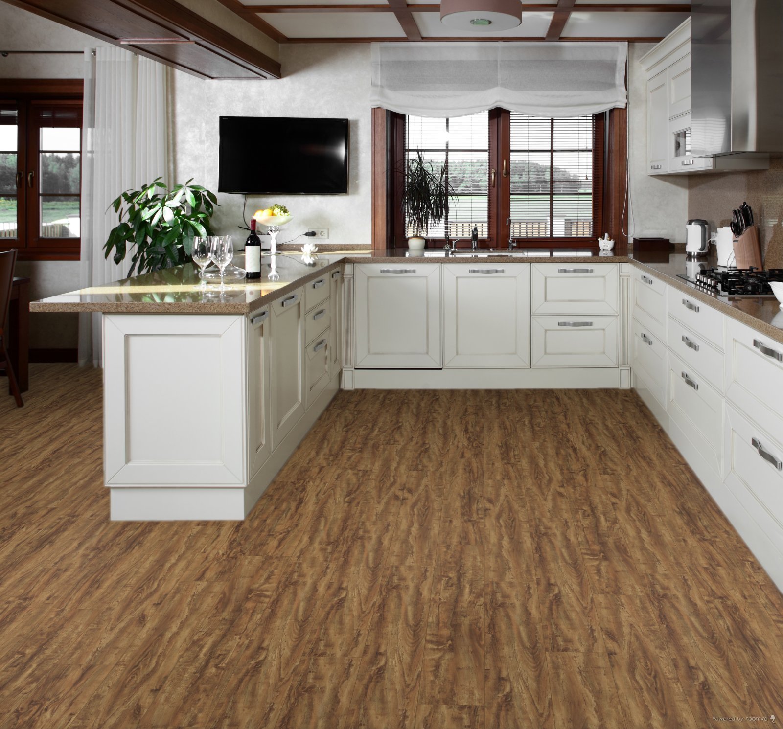 Horizen Flooring presents to you a picture of a quality wide plank Hickory luxury vinyl plank. NovoCore Premium EIR collection features a wide range of colors & designs that will compliment any interior. Natural wood grain synchronized surface allow for an authentic hardwood look & feel. This collection features a 0.25″ / 6.5 mm overall thickness and a durable 22 mil / 0.55 mm wear layer for residential and commercial applications.