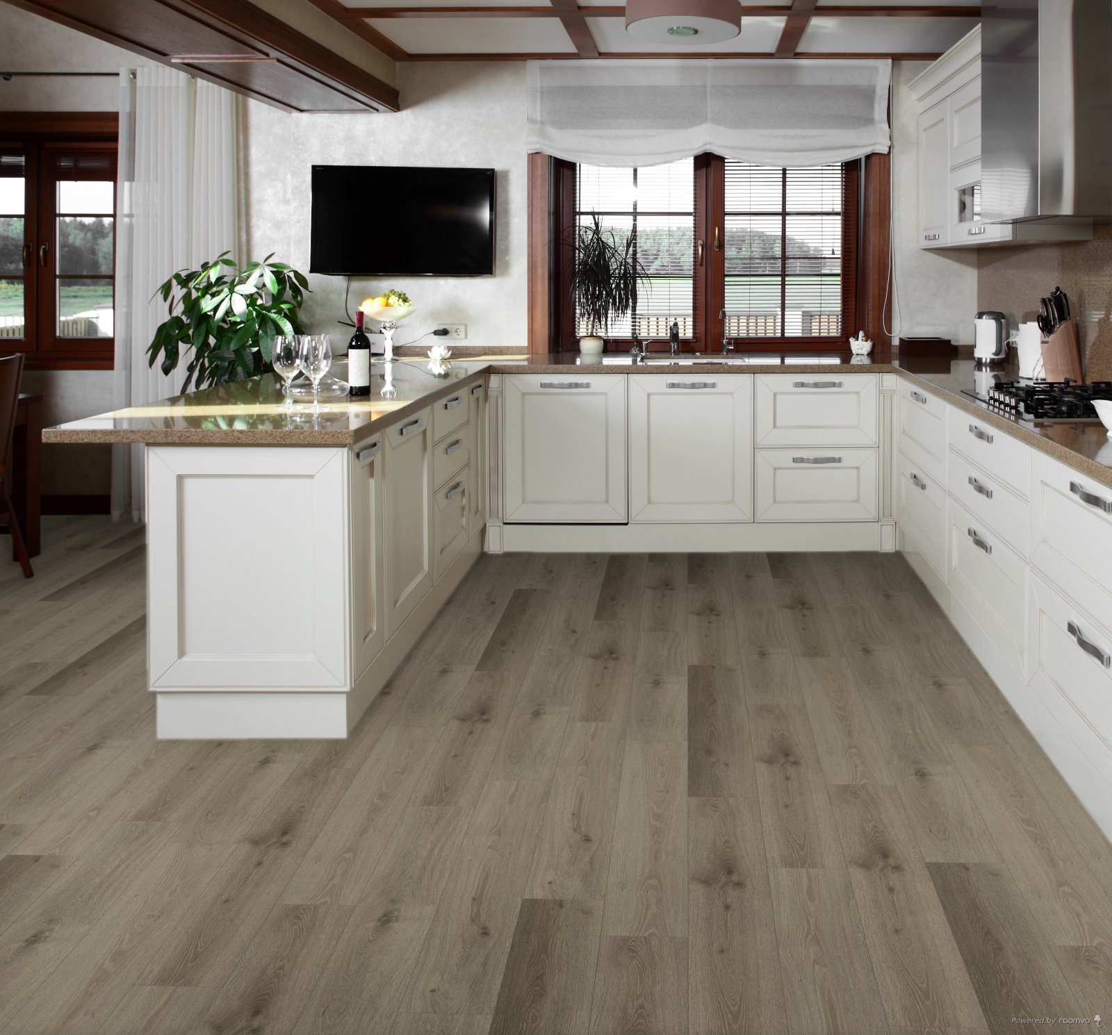 Horizen Flooring presents to you a picture of a quality wide plank London luxury vinyl plank. NovoCore Premium EIR collection features a wide range of colors & designs that will compliment any interior. Natural wood grain synchronized surface allow for an authentic hardwood look & feel. This collection features a 0.25″ / 6.5 mm overall thickness and a durable 22 mil / 0.55 mm wear layer for residential and commercial applications.