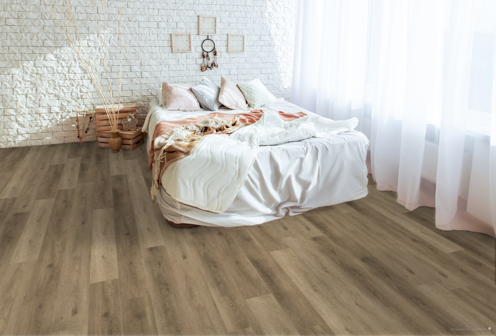 Horizen Flooring presents to you a picture of a quality wide plank Ponderosa luxury vinyl plank. NovoCore Premium EIR collection features a wide range of colors & designs that will compliment any interior. Natural wood grain synchronized surface allow for an authentic hardwood look & feel. This collection features a 0.25″ / 6.5 mm overall thickness and a durable 22 mil / 0.55 mm wear layer for residential and commercial applications.