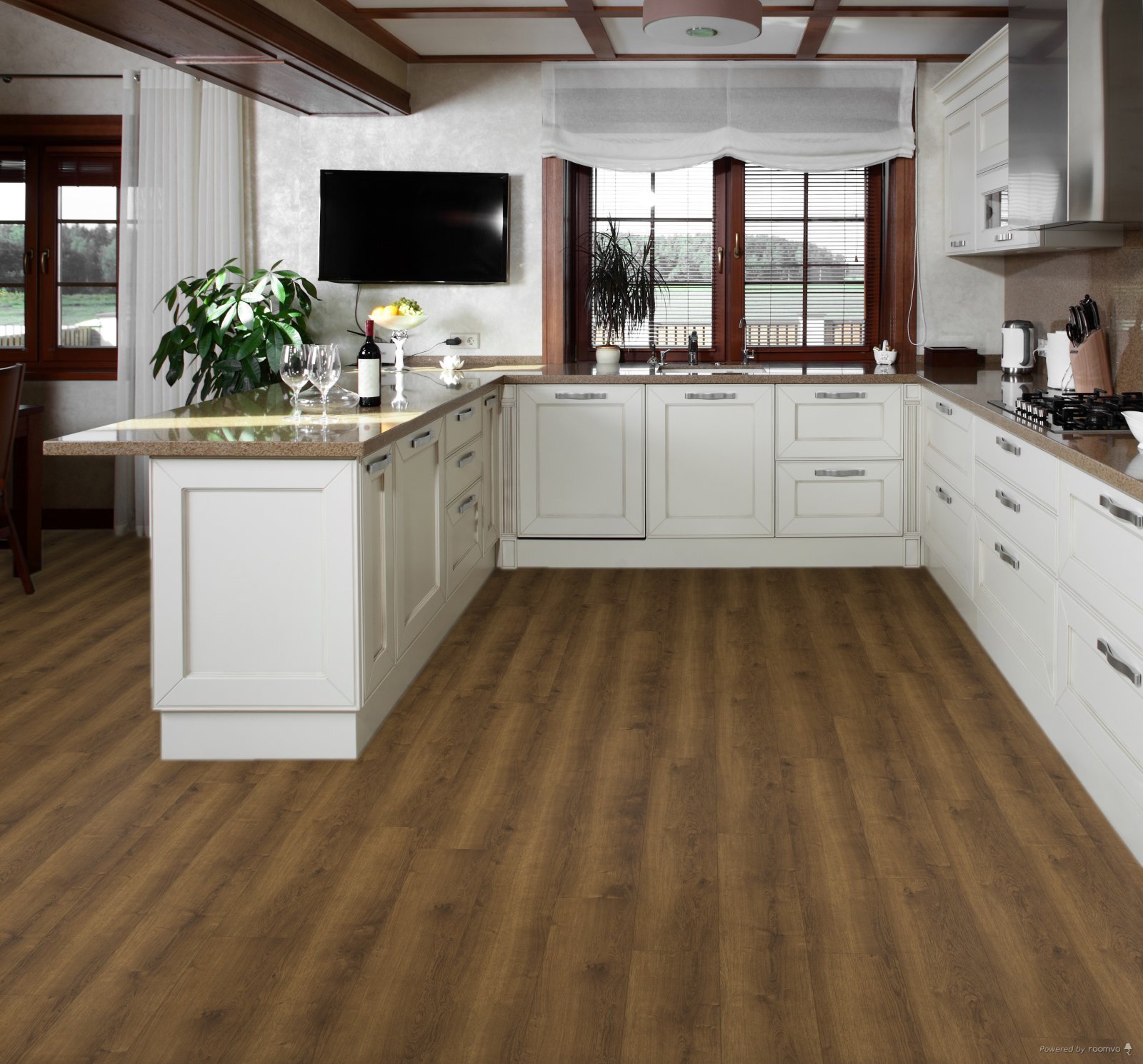 Horizen Flooring presents to you a picture of a quality wide plank Fawn luxury vinyl plank. NovoCore Premium collection features a wide range of colors & designs that will compliment any interior. Natural wood grain synchronized surface allow for an authentic hardwood look & feel. This collection features a 0.25″ / 6.5 mm overall thickness and a durable 22 mil / 0.55 mm wear layer for residential and commercial applications.