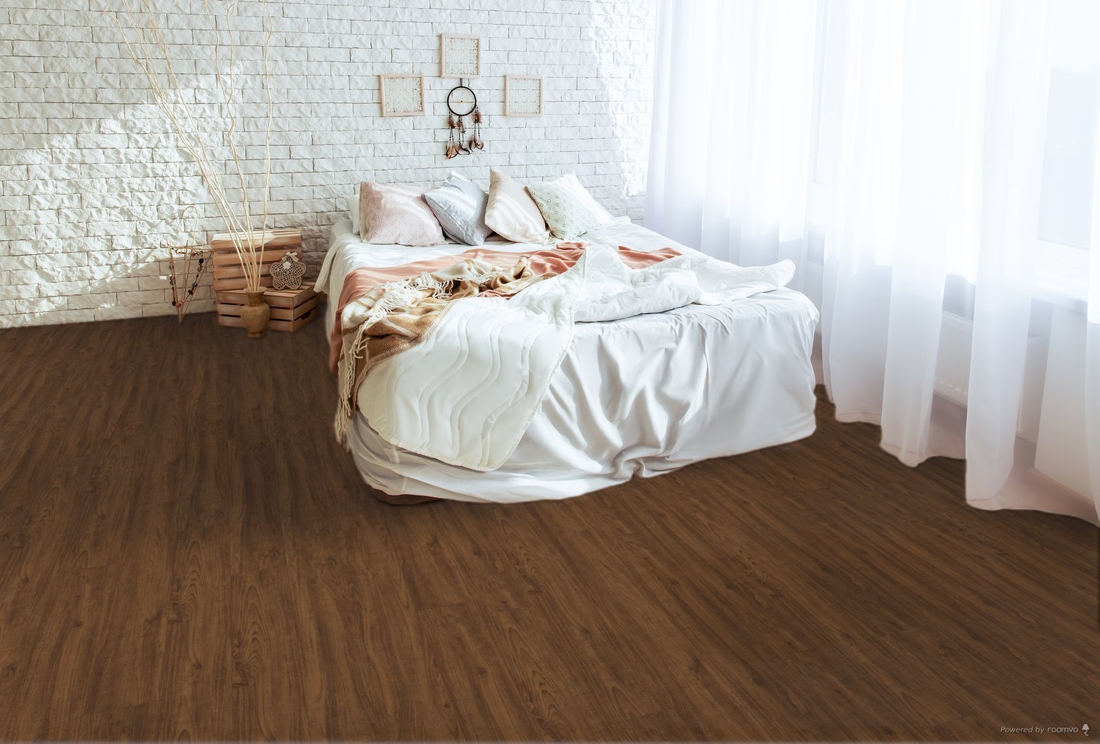 Horizen Flooring presents to you a picture of a quality wide plank Gunstock luxury vinyl plank. NovoCore Premium collection features a wide range of colors & designs that will compliment any interior. Natural wood grain synchronized surface allow for an authentic hardwood look & feel. This collection features a 0.25″ / 6.5 mm overall thickness and a durable 22 mil / 0.55 mm wear layer for residential and commercial applications.