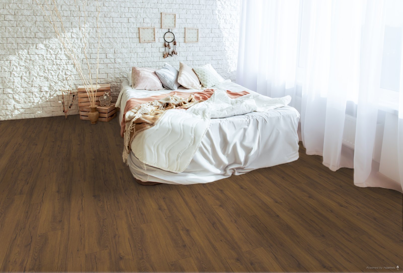 Horizen Flooring presents to you a picture of a quality wide plank Sienna luxury vinyl plank. NovoCore Premium collection features a wide range of colors & designs that will compliment any interior. Natural wood grain synchronized surface allow for an authentic hardwood look & feel. This collection features a 0.25″ / 6.5 mm overall thickness and a durable 22 mil / 0.55 mm wear layer for residential and commercial applications.