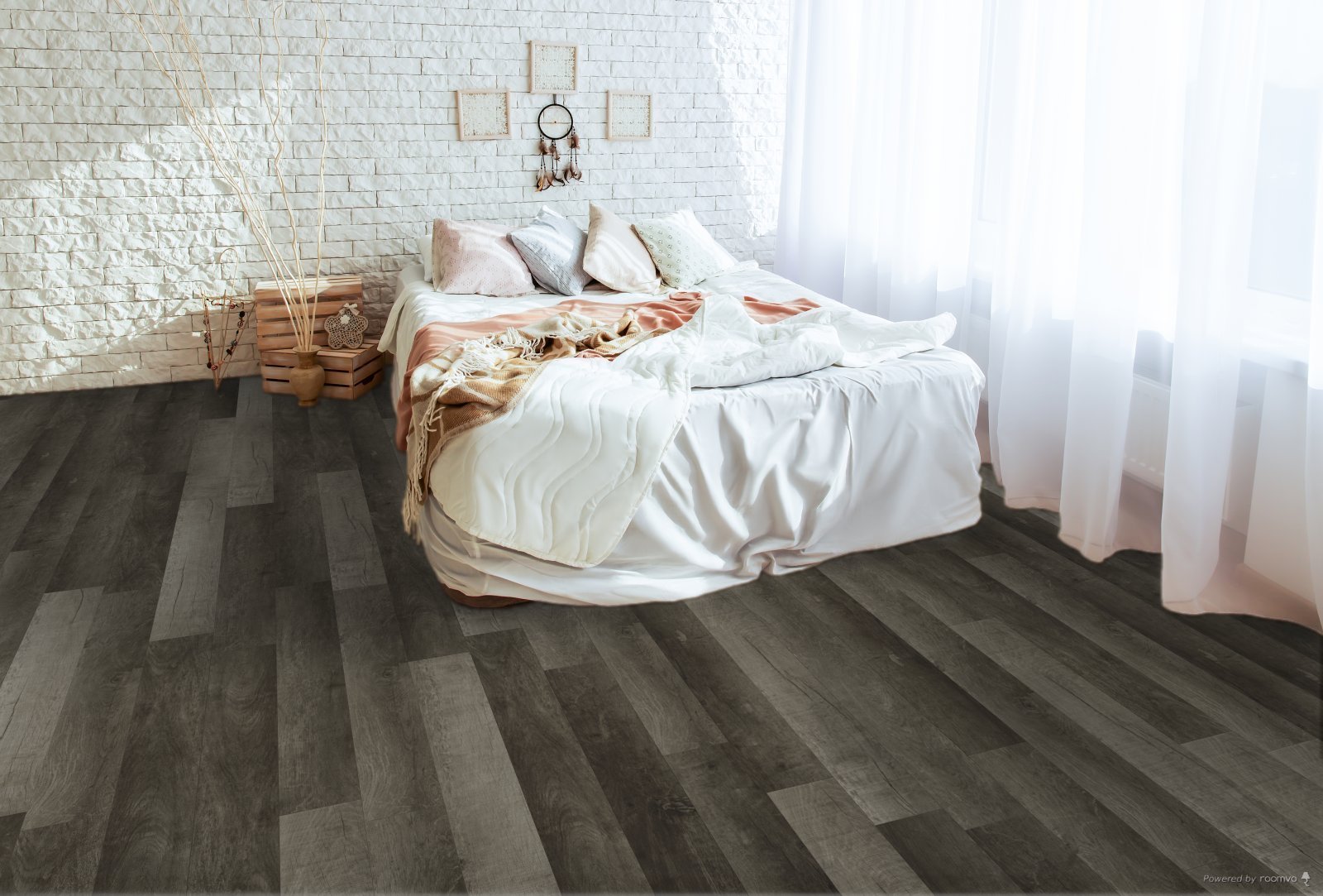 Horizen Flooring presents to you a picture of a quality wide plank Rocheport luxury vinyl plank. NovoCore Q Merengue collection features a wide range of colors & designs that will compliment any interior. Natural wood grain synchronized surface allow for an authentic hardwood look & feel. This collection features a 0.3″ / 7.5 mm overall thickness and a durable 22 mil / 0.55 mm wear layer for residential and commercial applications.