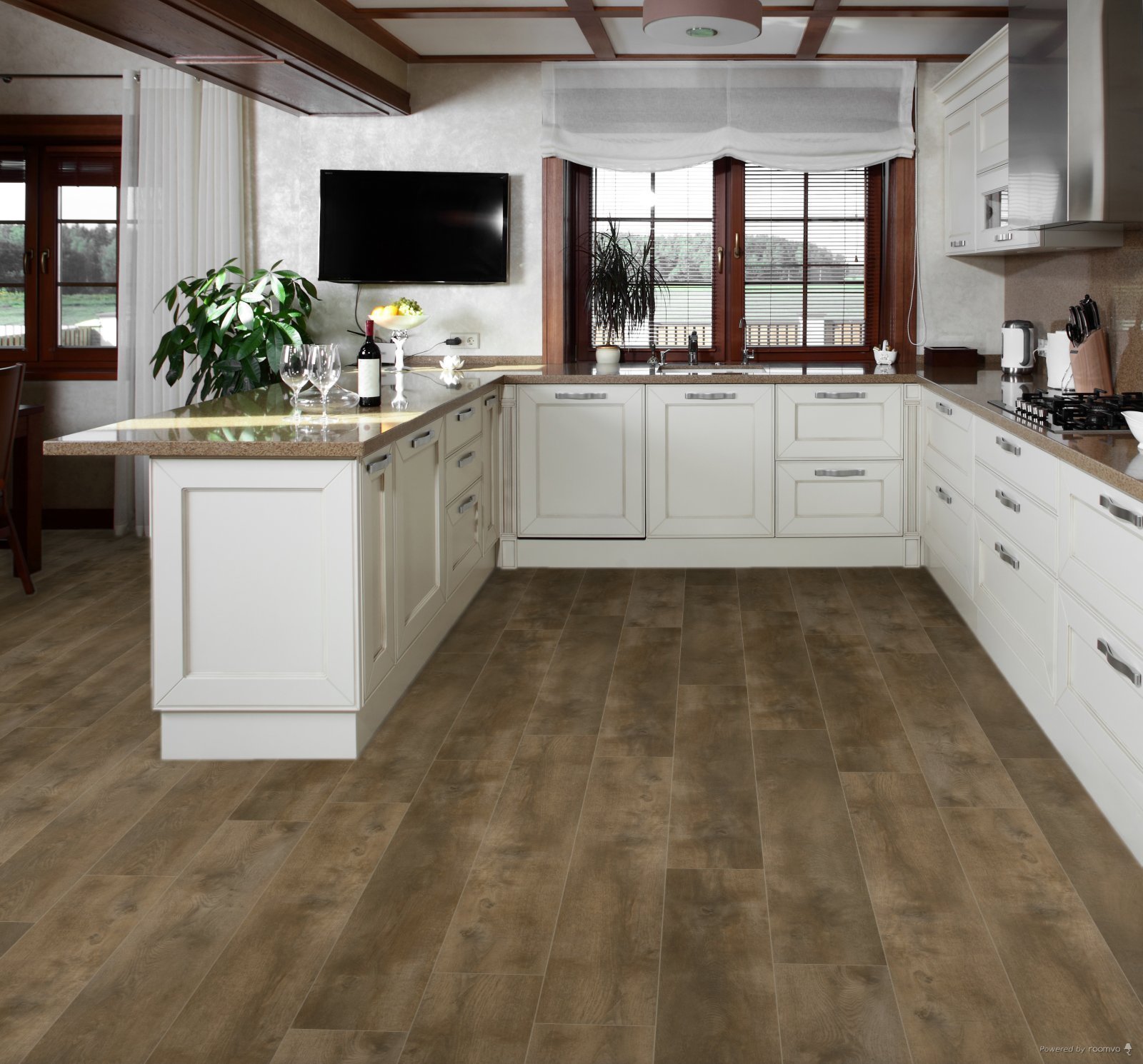 Horizen Flooring presents to you a picture of a quality wide plank Handel luxury vinyl plank. NovoCore Q XXL Tango collection features a wide range of colors & designs that will compliment any interior. Natural wood grain synchronized surface allow for an authentic hardwood look & feel. This collection features a 0.3″ / 7.5 mm overall thickness and a durable 22 mil / 0.55 mm wear layer for residential and commercial applications.