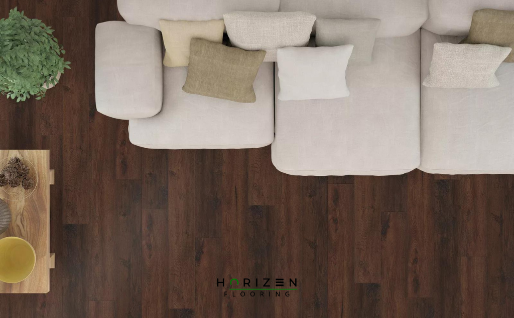 Horizen Flooring presents to you a picture of a quality wide plank Garnet Bay luxury vinyl plank. LW Flooring Riverstone collection features a wide range of colours & designs that will compliment any interior. Natural wood grain synchronised surface allow for an authentic hardwood look & feel. This collection features a 5.5 mm overall thickness and a durable 20 mil wear layer for residential and commercial applications.