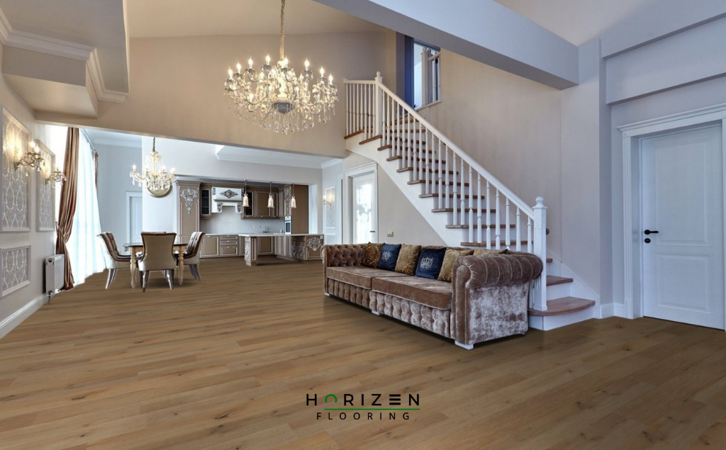Horizen Flooring presents to you a picture of a quality wide plank Jade Lake luxury vinyl plank. LW Flooring Riverstone collection features a wide range of colours & designs that will compliment any interior. Natural wood grain synchronised surface allow for an authentic hardwood look & feel. This collection features a 5.5 mm overall thickness and a durable 20 mil wear layer for residential and commercial applications.