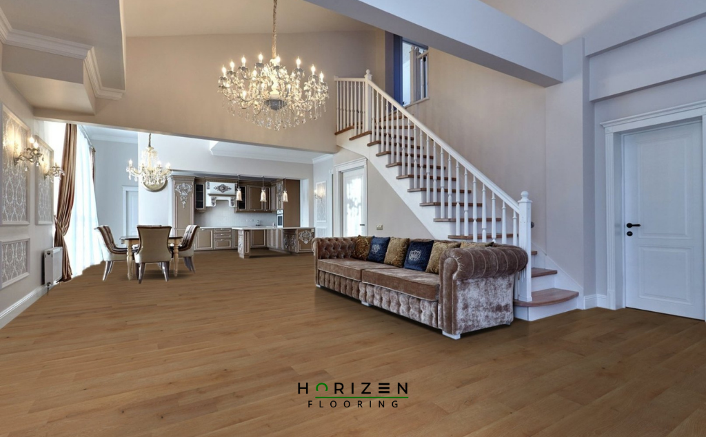 Horizen Flooring presents to you a picture of a quality wide plank Ruby Splash luxury vinyl plank. LW Flooring Riverstone collection features a wide range of colours & designs that will compliment any interior. Natural wood grain synchronised surface allow for an authentic hardwood look & feel. This collection features a 5.5 mm overall thickness and a durable 20 mil wear layer for residential and commercial applications.