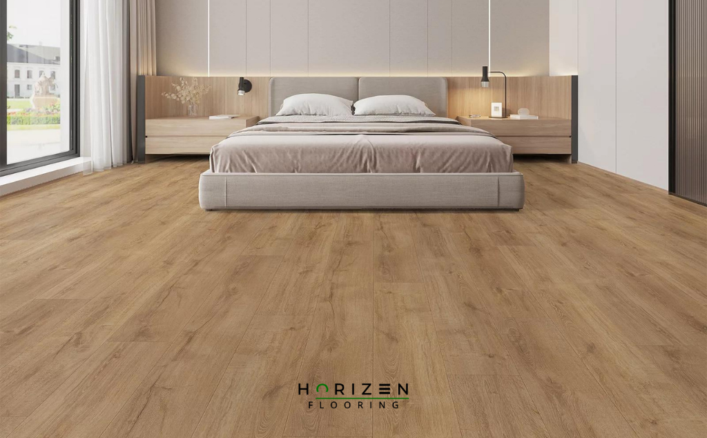 Horizen Flooring presents to you a picture of a quality wide plank Chamomile luxury vinyl plank. LW Flooring Riverside collection features a wide range of colours & designs that will compliment any interior. Natural wood grain synchronised surface allow for an authentic hardwood look & feel. This collection features a 7.8 mm overall thickness and a durable 20 mil wear layer for residential and commercial applications.