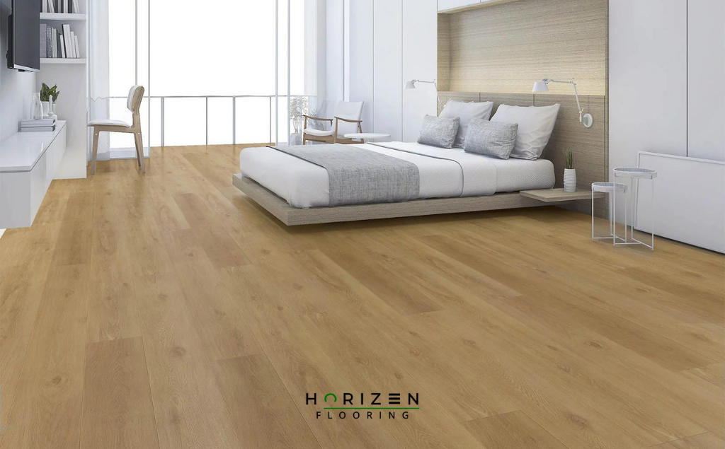 Horizen Flooring presents to you a picture of a quality wide plank Goldenrod luxury vinyl plank. LW Flooring Riverside collection features a wide range of colours & designs that will compliment any interior. Natural wood grain synchronised surface allow for an authentic hardwood look & feel. This collection features a 7.8 mm overall thickness and a durable 20 mil wear layer for residential and commercial applications.