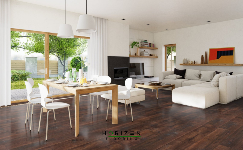 Horizen Flooring presents to you a picture of a quality wide plank Wisteria luxury vinyl plank. LW Flooring Riverside collection features a wide range of colours & designs that will compliment any interior. Natural wood grain synchronised surface allow for an authentic hardwood look & feel. This collection features a 7.8 mm overall thickness and a durable 20 mil wear layer for residential and commercial applications.